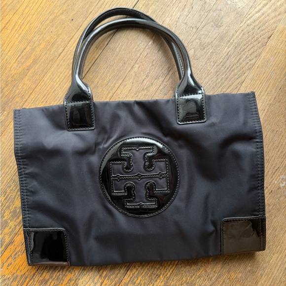 Tory Burch Black Nylon and Patent Leather Tote Unused